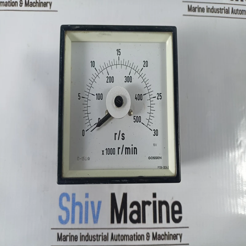 GOSSEN P136-3034 R/S METER X1000 R/MIN S 261690/03 B.TROP Analoug Meter shivmarine